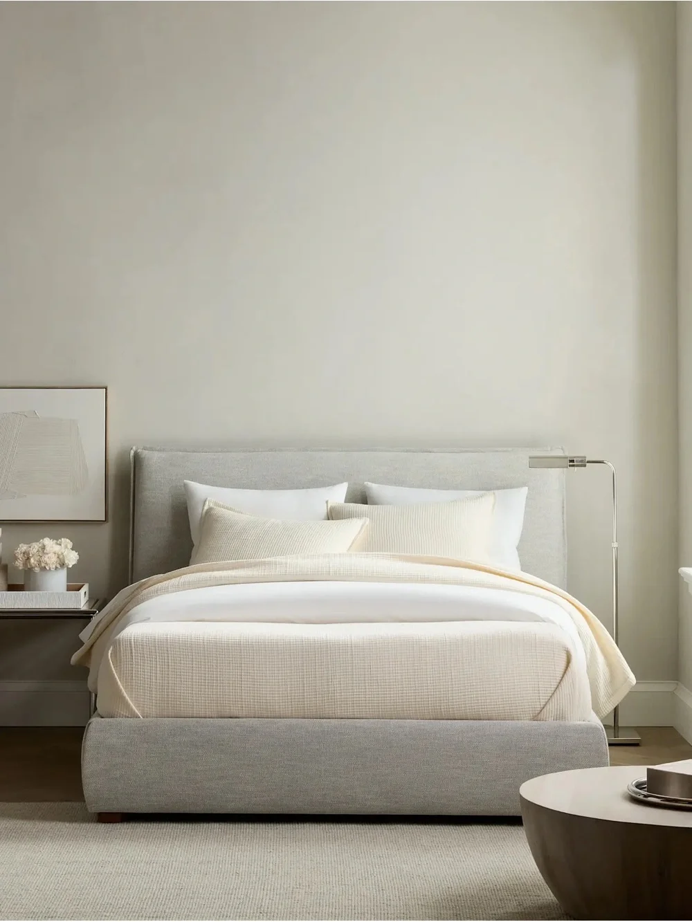 QUINCE Organic Cotton KING size Coverlet - IVORY - NEW